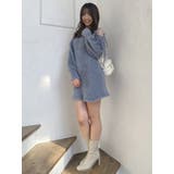 ショルダーリボンシャギーミニワンピース | dazzlin | 詳細画像25