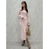 ピンク | 【セットアップ対応】ミニシャギーラメニットキャミワンピース | dazzlin