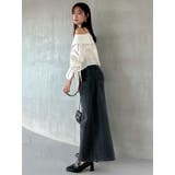 キャンディースリーブオフショルシャツブラウス | dazzlin | 詳細画像17 