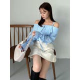 キャンディースリーブオフショルシャツブラウス | dazzlin | 詳細画像20 