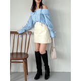 キャンディースリーブオフショルシャツブラウス | dazzlin | 詳細画像23 