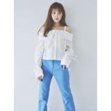 キャンディースリーブオフショルシャツブラウス | dazzlin | 詳細画像5 