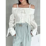 キャンディースリーブオフショルシャツブラウス | dazzlin | 詳細画像8 