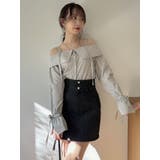 グレー | キャンディースリーブオフショルシャツブラウス | dazzlin