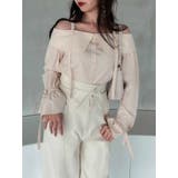 ピンク | キャンディースリーブオフショルシャツブラウス | dazzlin