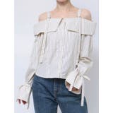 ミックス | キャンディースリーブオフショルシャツブラウス | dazzlin