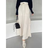 アイボリー | フリルスリットワイドパンツ | dazzlin