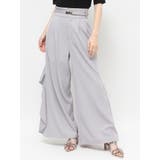 グレー | フリルスリットワイドパンツ | dazzlin