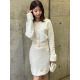 【原かれんコラボ】裾エコファーニットツイードミニスカート | dazzlin | 詳細画像18 