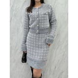 【原かれんコラボ】裾エコファーニットツイードミニスカート | dazzlin | 詳細画像27 