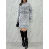 【原かれんコラボ】裾エコファーニットツイードミニスカート | dazzlin | 詳細画像31 