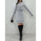 【原かれんコラボ】裾エコファーニットツイードミニスカート | dazzlin | 詳細画像32 