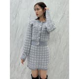 【原かれんコラボ】裾エコファーニットツイードミニスカート | dazzlin | 詳細画像33 