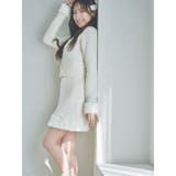 【原かれんコラボ】裾エコファーニットツイードミニスカート | dazzlin | 詳細画像4 