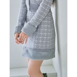 グレー | 【原かれんコラボ】裾エコファーニットツイードミニスカート | dazzlin