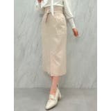 ベージュ | タイトギャザータックスカート | dazzlin