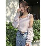 ピンク | 【セットアップ対応】ミニシャギーラメニットキャミ | dazzlin