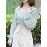 グリーン | 【セットアップ対応】ミニシャギーラメニットキャミ | dazzlin