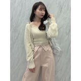 ベージュ | 【セットアップ対応】ミニシャギーラメニットキャミ | dazzlin