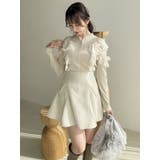 フロントホック長袖フリルトップス | dazzlin | 詳細画像19 