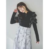 フロントホック長袖フリルトップス | dazzlin | 詳細画像3 