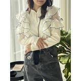 フロントホック長袖フリルトップス | dazzlin | 詳細画像30 