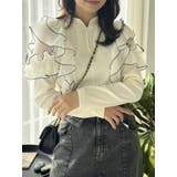 フロントホック長袖フリルトップス | dazzlin | 詳細画像32 