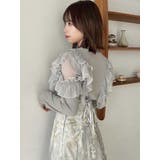 フロントホック長袖フリルトップス | dazzlin | 詳細画像7 