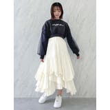 チュールスリーブパールロゴトップス | dazzlin | 詳細画像14