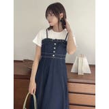 バックオープンデニムキャミワンピース | dazzlin | 詳細画像23