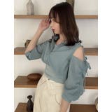 グリーン | シアーシャツドッキングTOPS | dazzlin