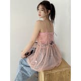 ピンク | 【WEB限定】チュールキャミトップス | dazzlin