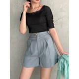 ブルー | グロッシーショートパンツ | dazzlin
