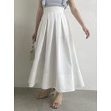 オフホワイト | カラーメニータックスカート | dazzlin