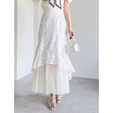 チュールレイヤードレースマーメイドスカート | dazzlin | 詳細画像2 