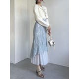 チュールレイヤードレースマーメイドスカート | dazzlin | 詳細画像21 