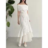 チュールレイヤードレースマーメイドスカート | dazzlin | 詳細画像31 