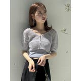 透かし編みニットカーデ | dazzlin | 詳細画像2