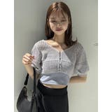 透かし編みニットカーデ | dazzlin | 詳細画像5