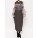 コルセットチュールビスチェ付カットワンピース | dazzlin | 詳細画像39