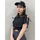 リボンスリーブショートシャツ | dazzlin | 詳細画像4