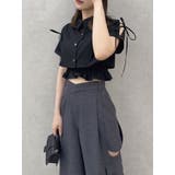 リボンスリーブショートシャツ | dazzlin | 詳細画像8