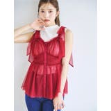 ショルダーリボンチュールペプラムビスチェ | dazzlin | 詳細画像3 