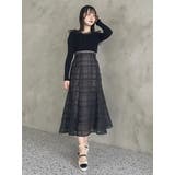 シアーチェックセミフレアースカート | dazzlin | 詳細画像14