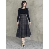 シアーチェックセミフレアースカート | dazzlin | 詳細画像15