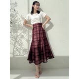 シアーチェックセミフレアースカート | dazzlin | 詳細画像17