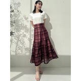 シアーチェックセミフレアースカート | dazzlin | 詳細画像18