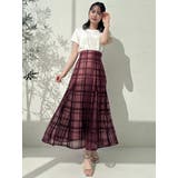 シアーチェックセミフレアースカート | dazzlin | 詳細画像19