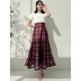 シアーチェックセミフレアースカート | dazzlin | 詳細画像20