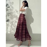 シアーチェックセミフレアースカート | dazzlin | 詳細画像21